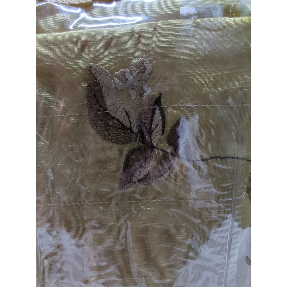 Springmaid Luxury Valance - Garden Embroidery 50" × 18" Knife Pleat Edge NOS‎ - Picture 3 of 3